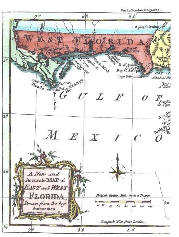 Map 1765 Pensacola