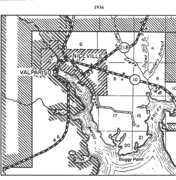 1936 Map showning Niveville boundaries