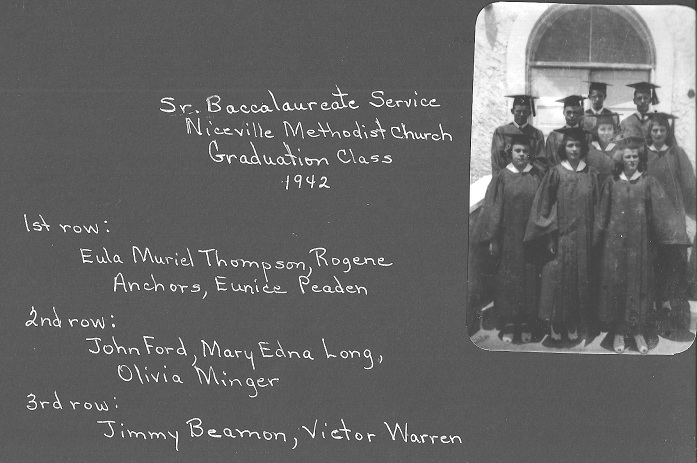 1942 Niceville High School Baccalaureate Service