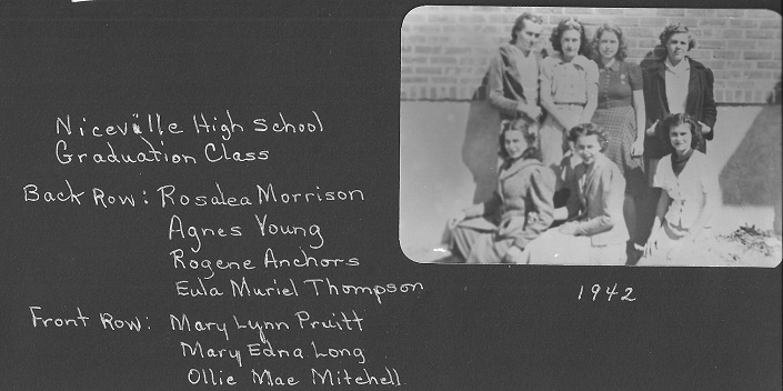 1942 Niceville High School Graduating Class